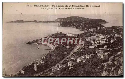 Ansichtskarte AK Beaulieu Vue generale et Saint Jean Cap Ferrat Vue Prise de la Nouvelle Corniche