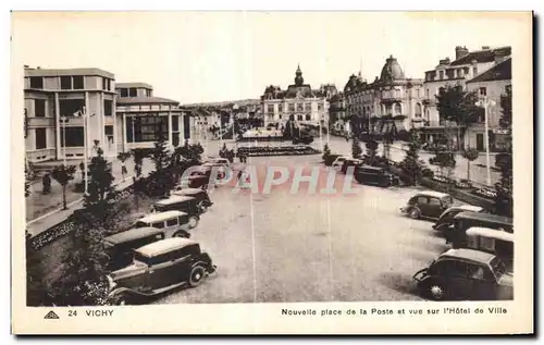 Ansichtskarte AK Vichy Nouvelle Place de la Poste et vue sur I Hotel de Ville