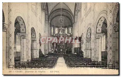 Ansichtskarte AK Vichy Interieur de I Eglise