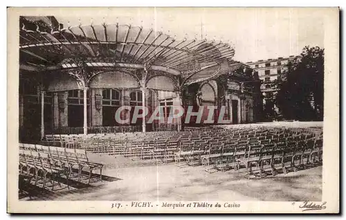 Cartes postales Vichy Marquise et Theatre du Casino