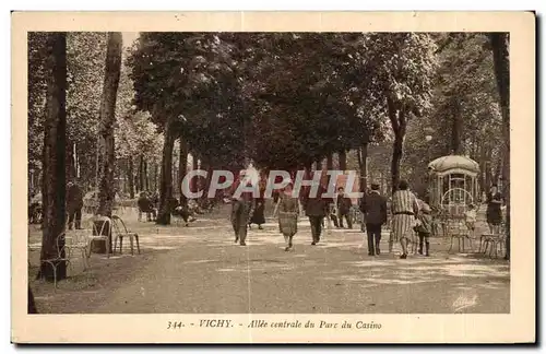 Cartes postales Vichy Allee centrale du Parc du Casino