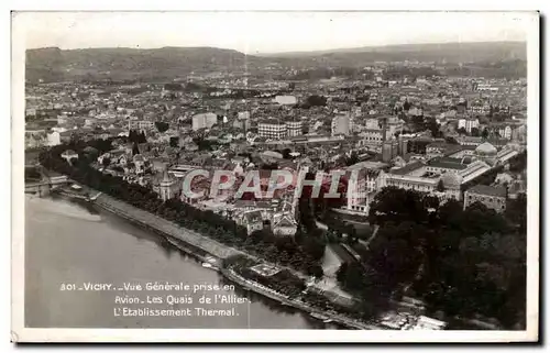 Ansichtskarte AK Vichy Vue Generale prise Avion Les Quais de l Allier etablissement thermal