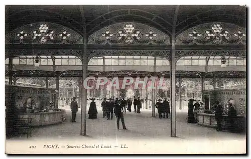 Cartes postales Vichy Sources Chomel et Lucas