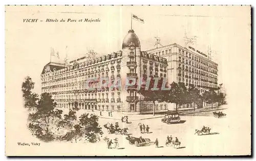 Cartes postales Vichy Hotel du Parc et Majestic