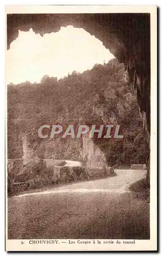 Cartes postales Chouvigny Les Gorges a la sortie du tunnel