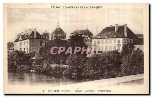 Cartes postales Ebreuil Eglise Hospice Pensionnat