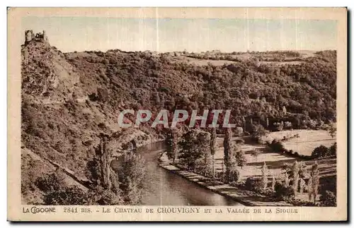 Ansichtskarte AK Le Chateau de Chouvigny et la vallee de la Sioule