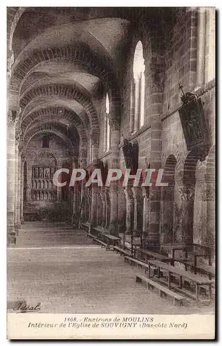 Ansichtskarte AK Environs de Moulins Interieur de I Eglise de Souvigny