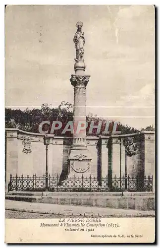 Cartes postales La Vierge Doree Monument a I Immaculee Conception restaure en 1922