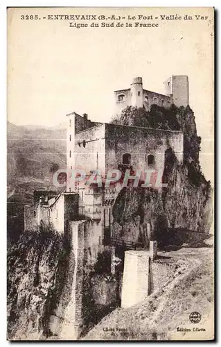 Cartes postales Entrevaux Le Fort Vallee du Var Ligne du Sud de la France