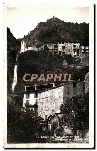 Cartes postales Touet Sur Var Route des Alpes Vue generale et la Cascaife