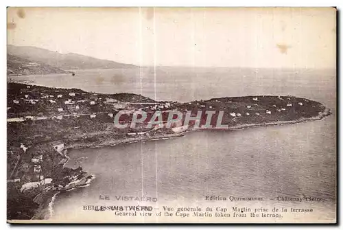 Ansichtskarte AK Vue generale du Cap Martin prise de la terrasse General view of the Cape of the Martin Taken fro