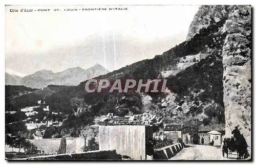 Cartes postales Cotes d Azur Pont St Louis Frontiere D italie