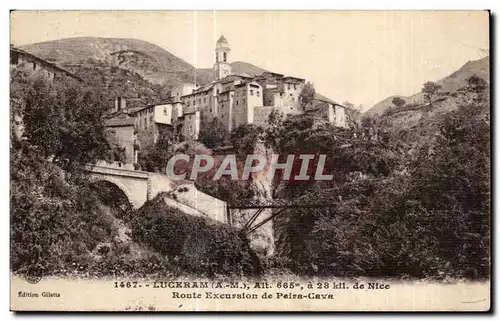 Cartes postales Luceram De Nice Route Excursion de Peira Cava