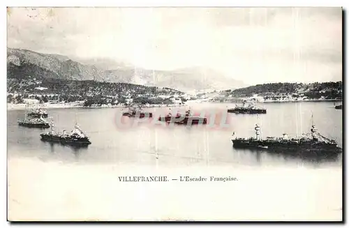 Ansichtskarte AK Villefranche L Escadre Francaise Bateaux