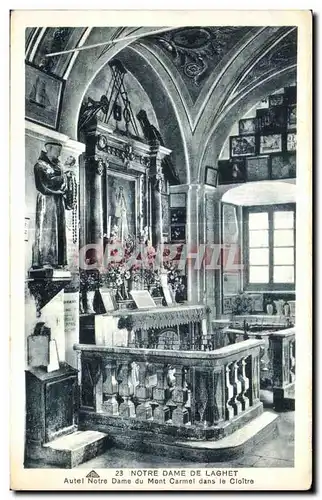 Ansichtskarte AK Notre Dame De Laghet Autel Notre Dame du Mont Carmel dans le Cloitre