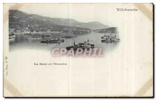 Cartes postales Villefranche La Rade et I Escadre Bateaux