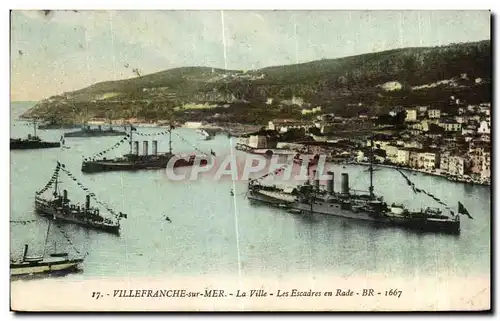 Ansichtskarte AK Villefranche Sur Mer La Ville Les Escadres en Rade