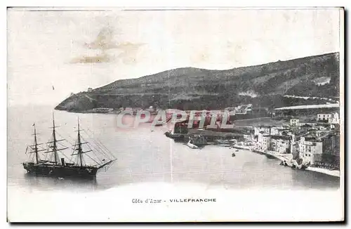 Cartes postales Cote d Azur Villefranche Bateau Voilier