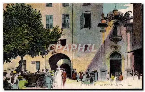 Cartes postales Vence La Place de I Eglise Mariage Wedding