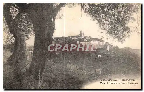 Ansichtskarte AK Saint Paul Cote d azur Vue a Travers les Ollviers