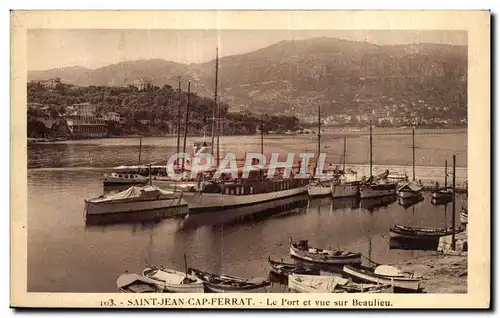 Cartes postales Saint Jean Cap Ferrat Le Port et Vue sur Beaulieu Bateaux