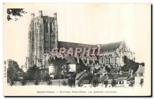 Ansichtskarte AK Saint Omer Basilique Notre Dame vue generale exterieure