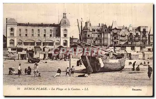 Cartes postales Berck Plage La Plage et le Casino