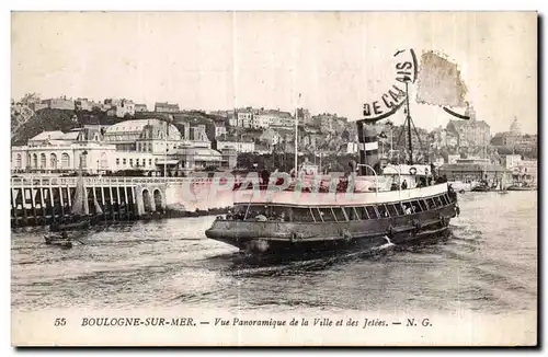 Cartes postales Boulogne Sur Mer Vue Panoramique de la Ville et des Jetees