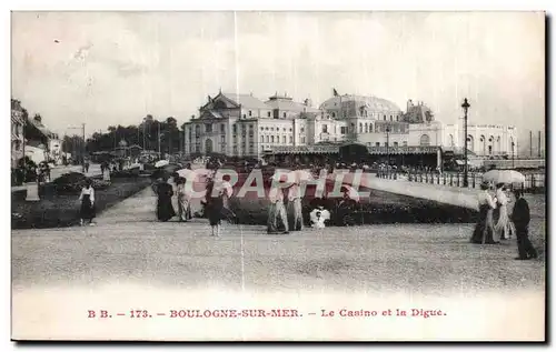 Cartes postales Boulogne Sur Mer Le Casino et la Digue