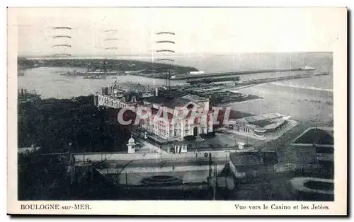 Cartes postales Boulogne Sur Mer Vue vers le Casino et les Jetees