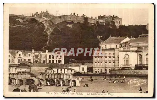 Ansichtskarte AK Boulogne Sur Mer Le Calvaire et la Plage