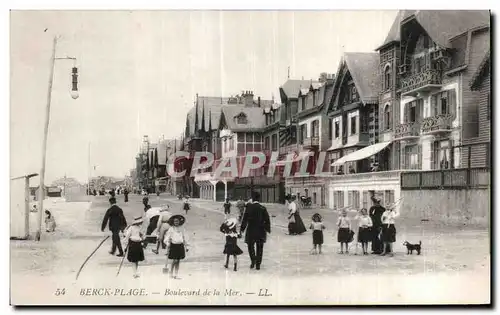 Cartes postales Berck Plage Boulevard de la Mer Enfants