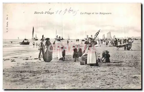 Ansichtskarte AK Berck Plage La Plage et les Baigneurs