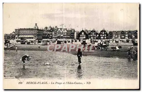 Ansichtskarte AK Berck Plage La Plage et I Eden Casino