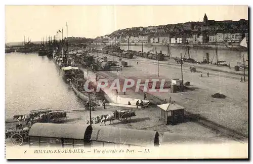 Cartes postales Boulogne Sur Mer Vue generale du Port Bateaux