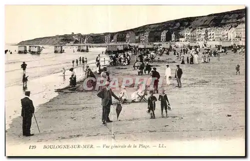 Cartes postales Boulogne Sur Mer Vue generale de la Plage