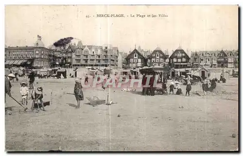 Cartes postales Berck Plage La Plage et Les Villas