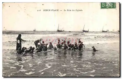 Ansichtskarte AK Berck Plage Le Bain les Enfants