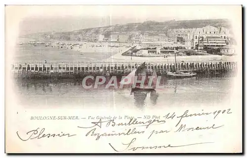 Cartes postales Boulogne Sur Mer Vue Generale de la Plage