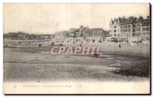 Cartes postales Wimereux Vue generale de la Plage