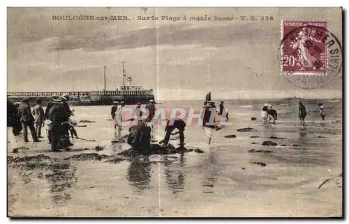 Cartes postales Boulogne Sur Mer Sur la Plage a Maree basee