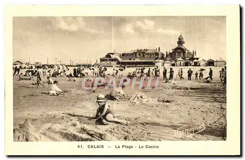 Cartes postales Calais La Plage Le Casino