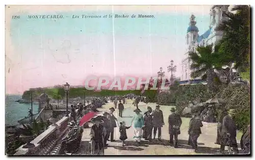 Cartes postales MOnte Carlo Les Terrasses et le Rocher de Monaco