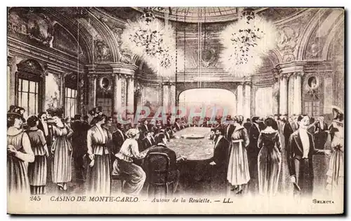 Ansichtskarte AK Casino de Monte Carlo Autour de la Roulette