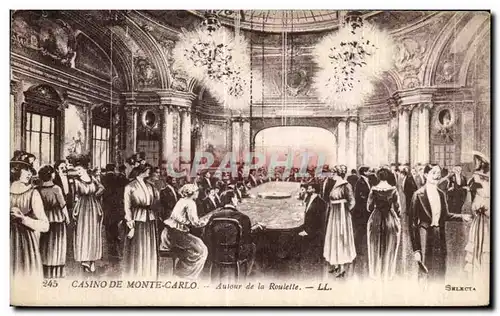 Cartes postales Casino de Monte Carlo Autour de la Roulette