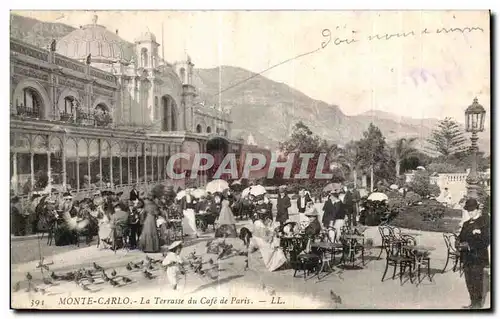 Cartes postales Monte Carlo la Terrasse de Cafe de Paris