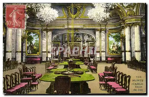 Cartes postales Monte Carlo Casino Salle de jeu