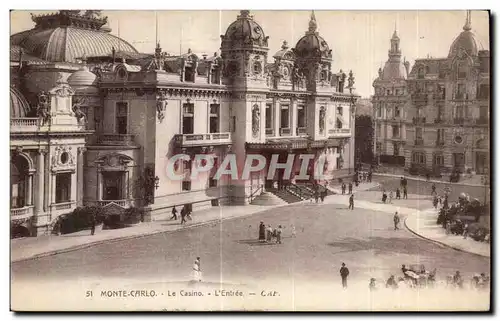 Cartes postales Monte Carlo Le Casino L Entree