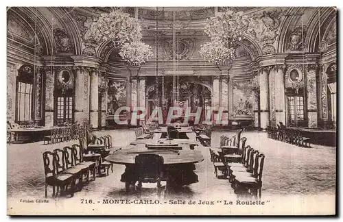 Cartes postales Monte Carlo Salle de Jeux La Roulette